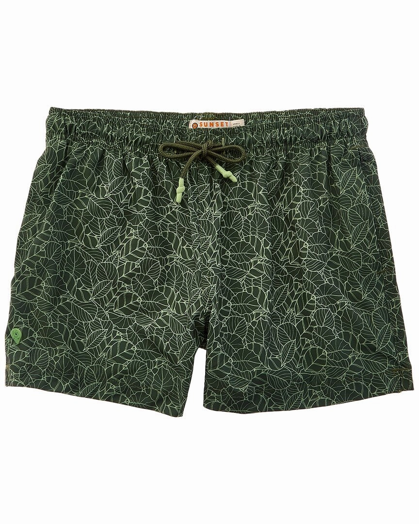 Sunset and Vine Microfiber Woven Printed Swim Trunk
