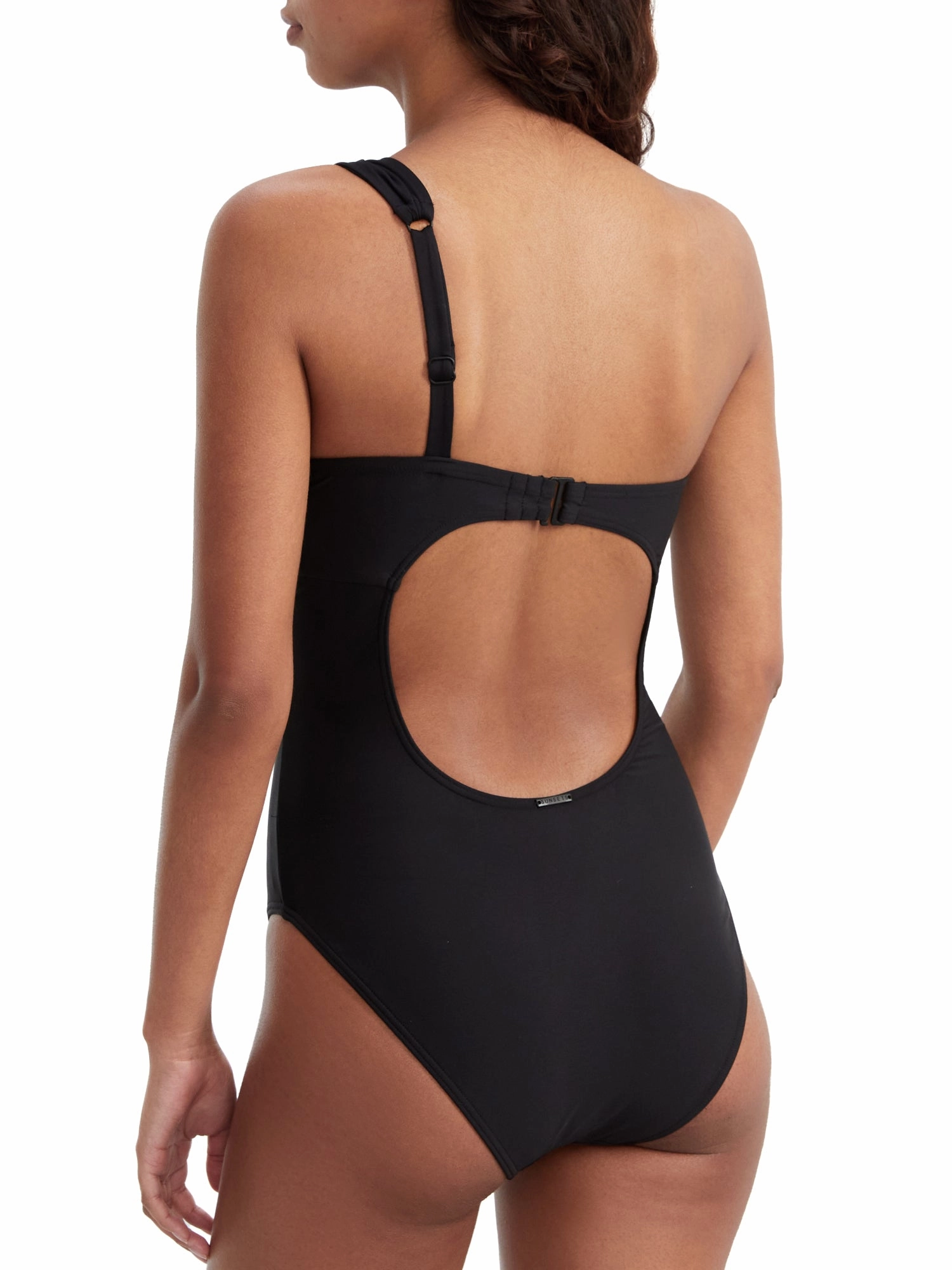Sunsets Women's Black Ginger One-Shoulder One-Piece