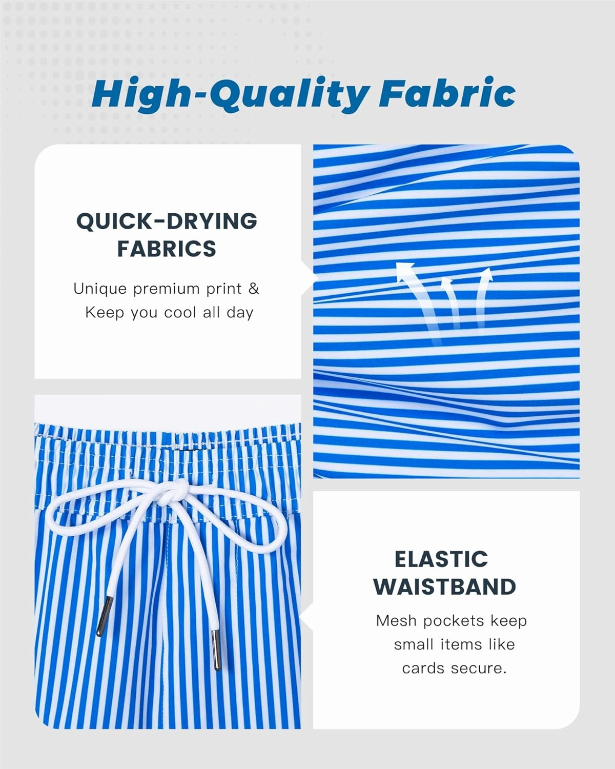 SURF CUZ Mens Swim Trunks with Compression Liner Swimming Trunks 5 Inch Bathing Suit Quick Dry Swim Shorts