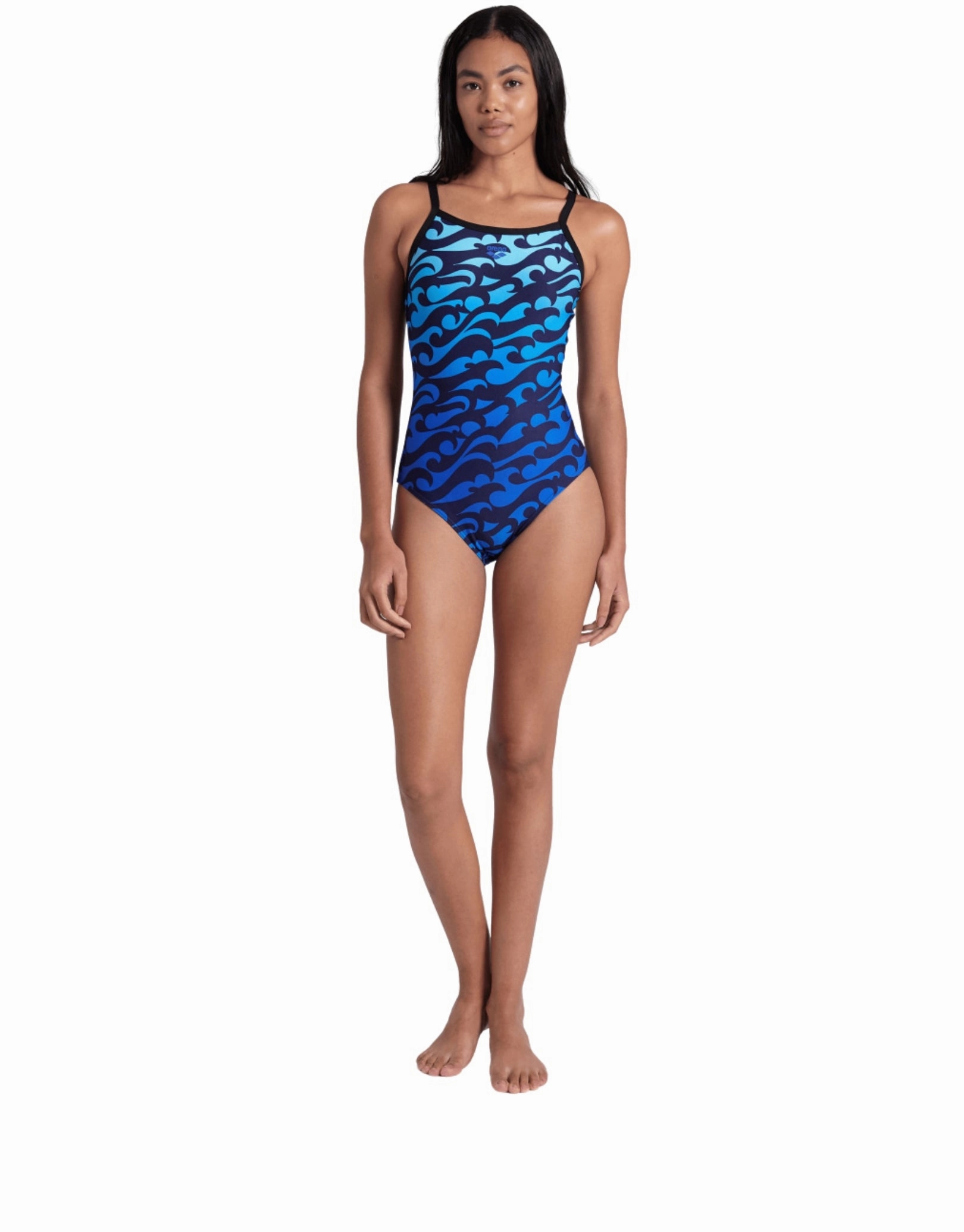 Surfs Up Lightdrop Back Swimsuit - Black/Blue