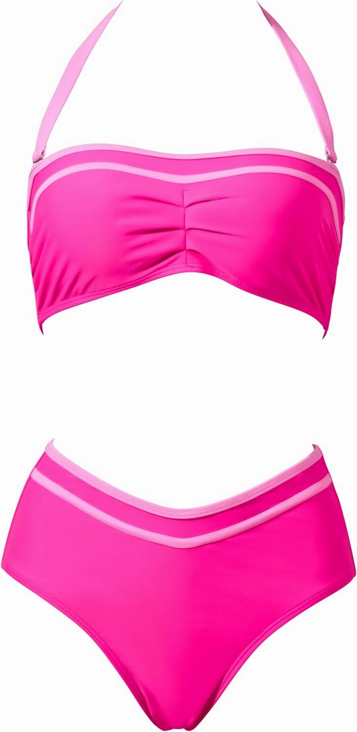 SUUKSESS Women High Waited Bandeau Bikini Sets Halter High Cut 2 Piece Swimsuit