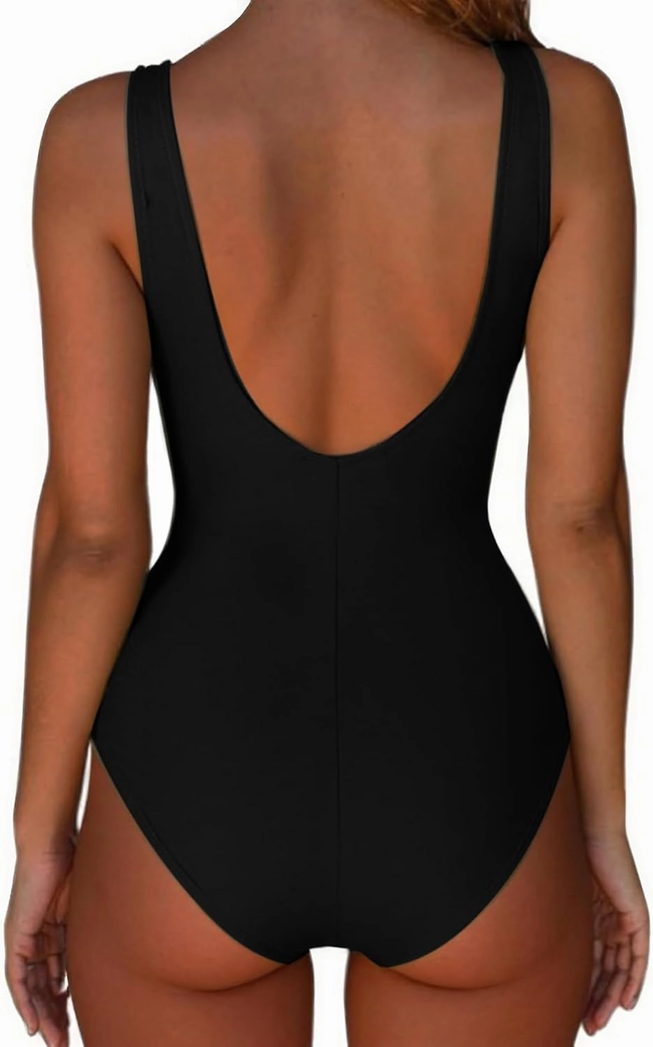 SUUKSESS Women One Piece Ruched Swimsuit Tummy Control Backless Bathing Suit