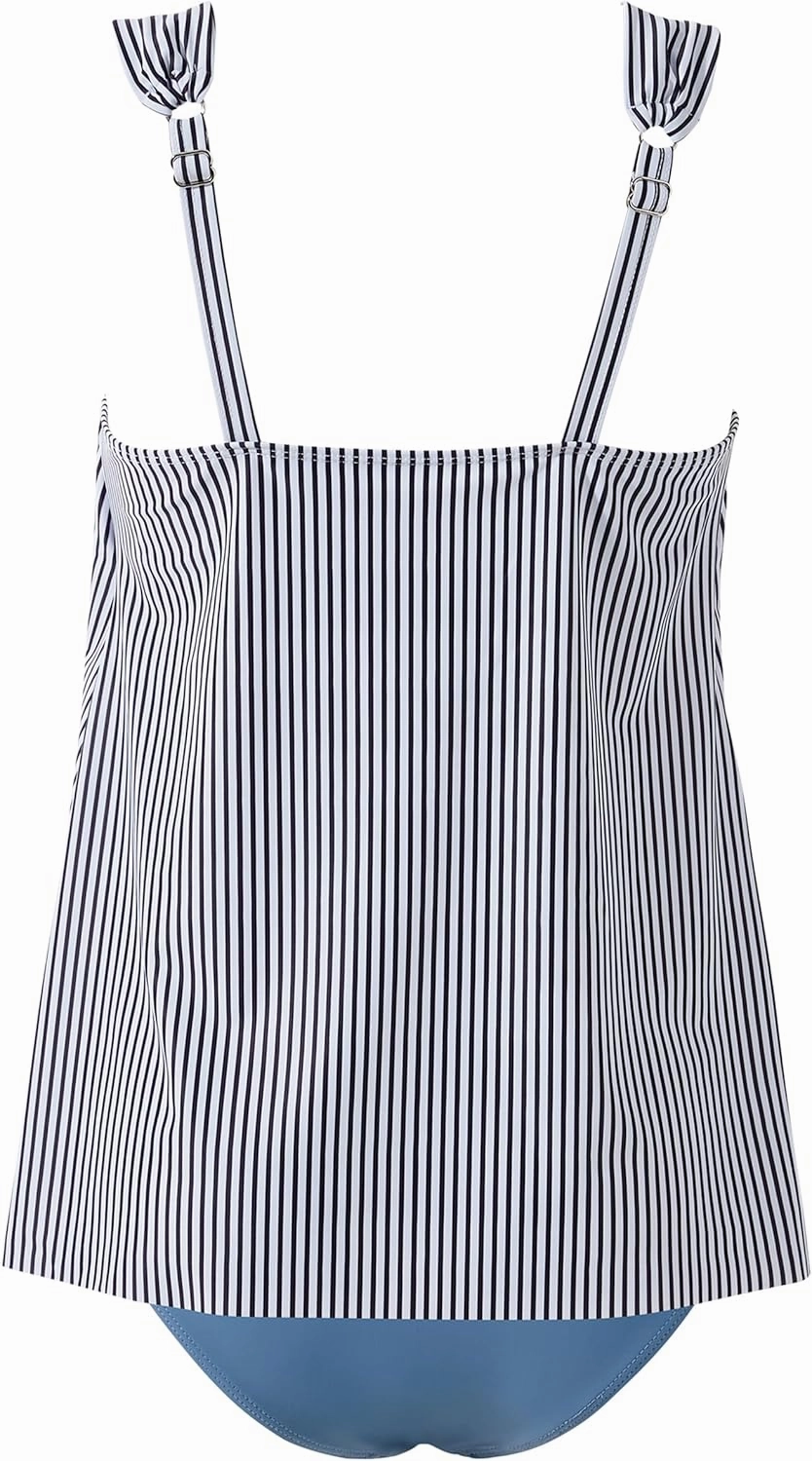 SUUKSESS Women Ruffle High Waisted Tankini Swimsuit Tummy Control Bathing Suit