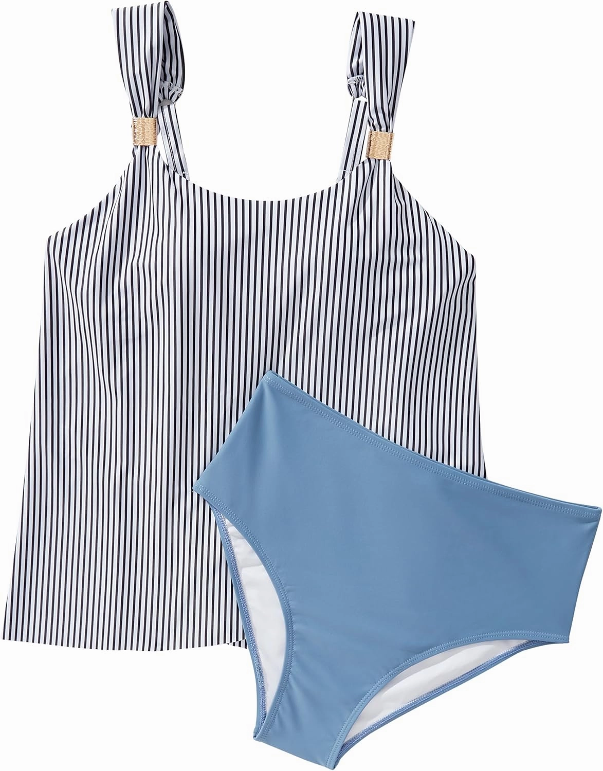 SUUKSESS Women Ruffle High Waisted Tankini Swimsuit Tummy Control Bathing Suit