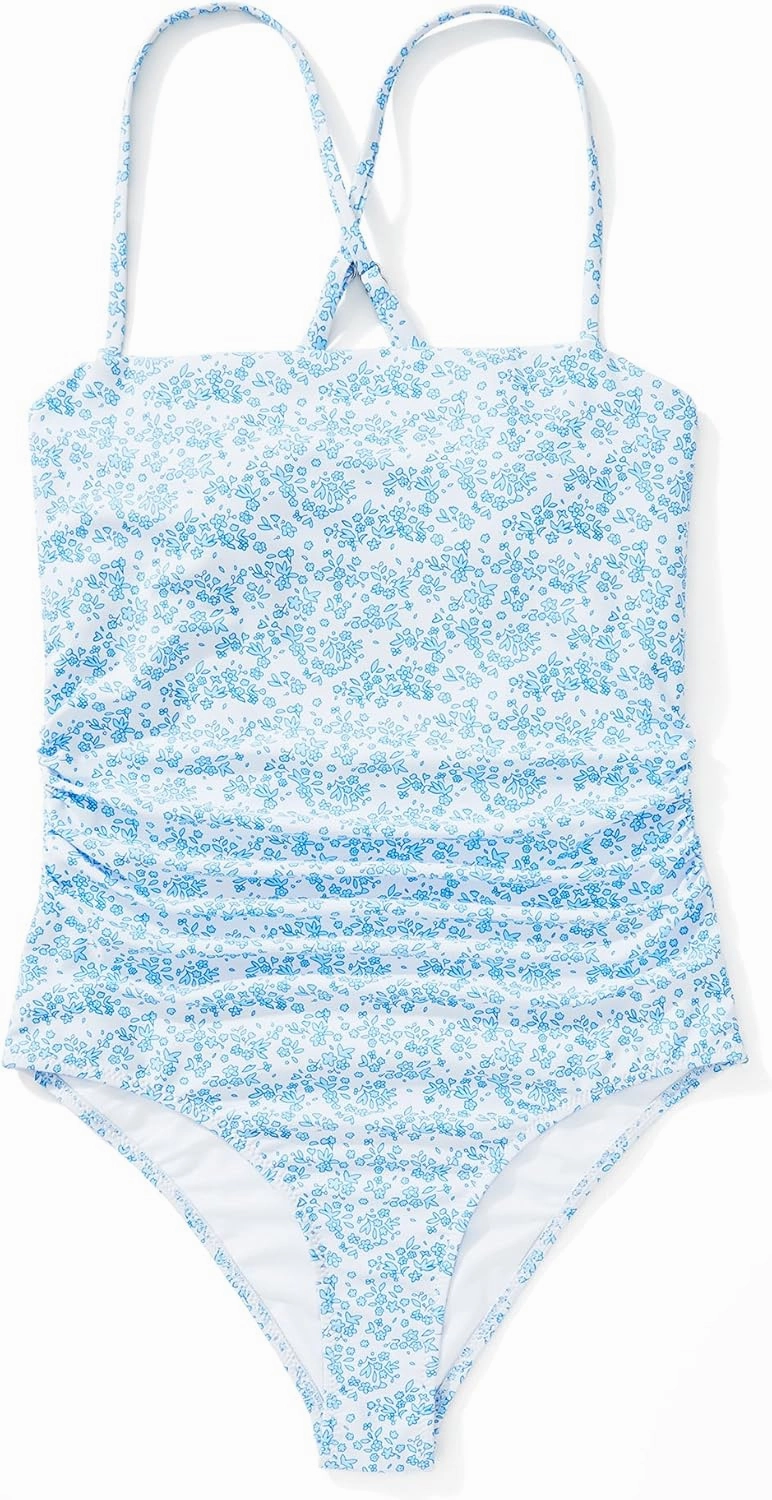 SUUKSESS Women Sexy Tummy Control One Piece Swimsuits Square Neck Bathing Suits