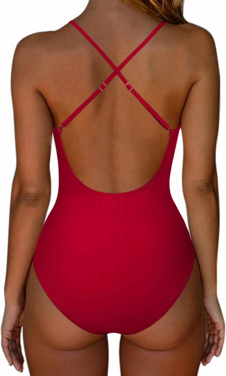 SUUKSESS Women Sexy Tummy Control One Piece Swimsuits Square Neck Bathing Suits