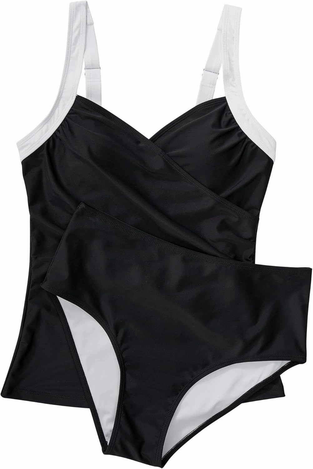SUUKSESS Women Sexy Twist Push Up Tankini Swimsuit Tummy Control Bathing Suits