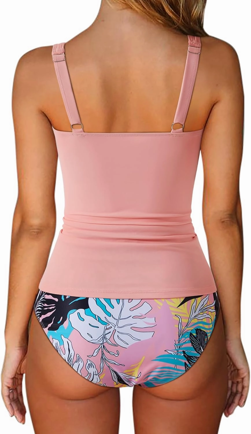 SUUKSESS Women Sexy Twist Push Up Tankini Swimsuit Tummy Control Bathing Suits