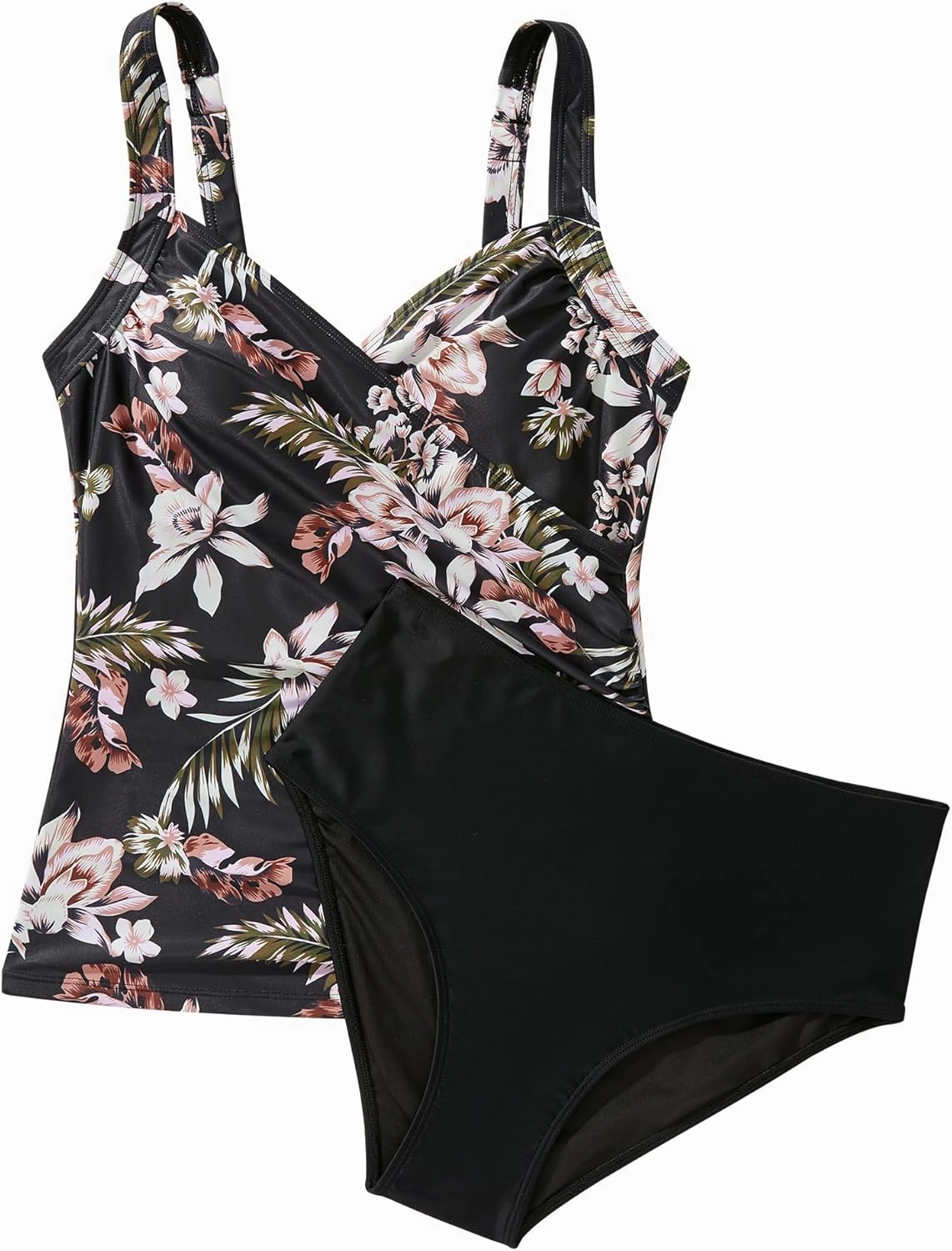 SUUKSESS Women Sexy Twist Push Up Tankini Swimsuit Tummy Control Bathing Suits