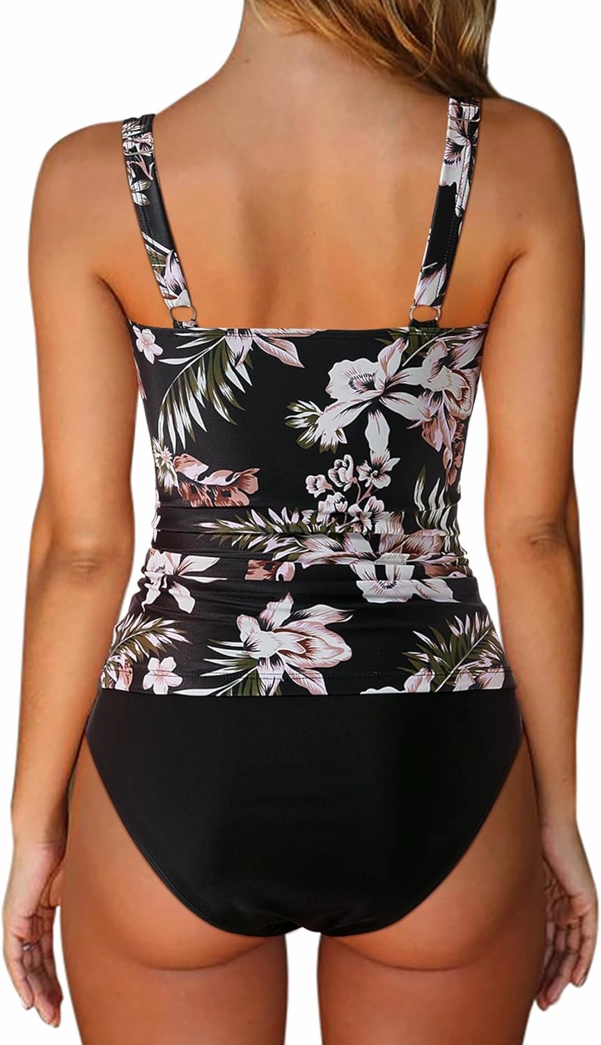 SUUKSESS Women Sexy Twist Push Up Tankini Swimsuit Tummy Control Bathing Suits