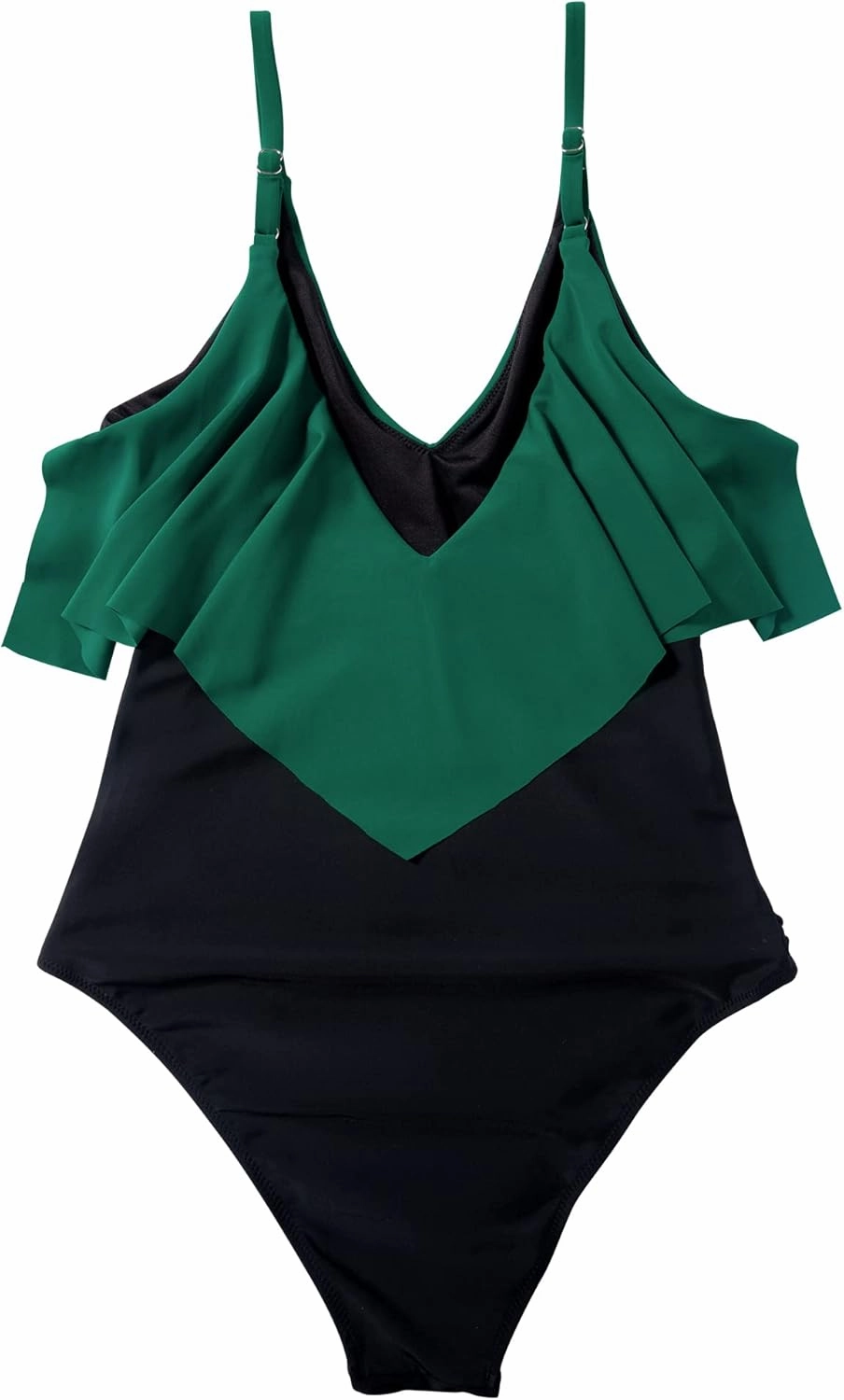 SUUKSESS Women Slimming Ruffle One Piece Swimsuits Ruched Tummy Control Bathing Suits