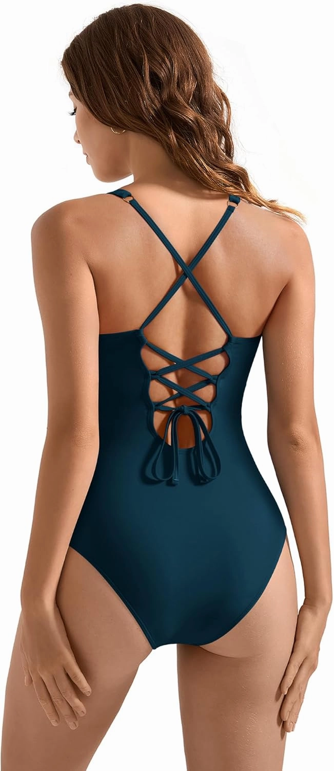 SUUKSESS Women Slimming Tummy Control One Piece Swimsuit Sexy Bathing Suit