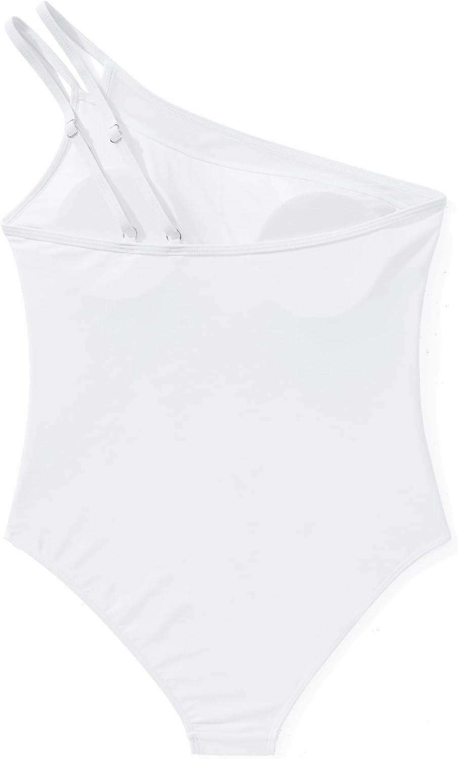 SUUKSESS Women Tummy Control One Piece Swimsuit Mesh One Shoulder Bathing Suit