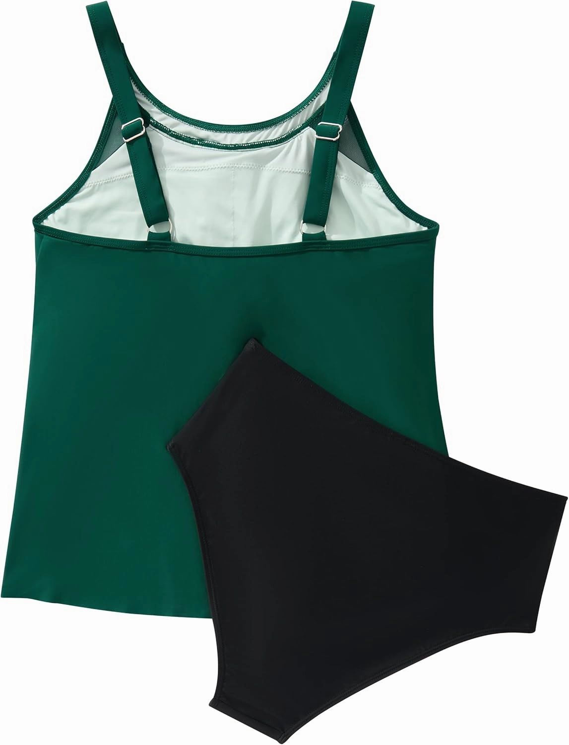 SUUKSESS Women Tummy Control Tankini Bathing Suit Ruffle High Waisted Swimsuit