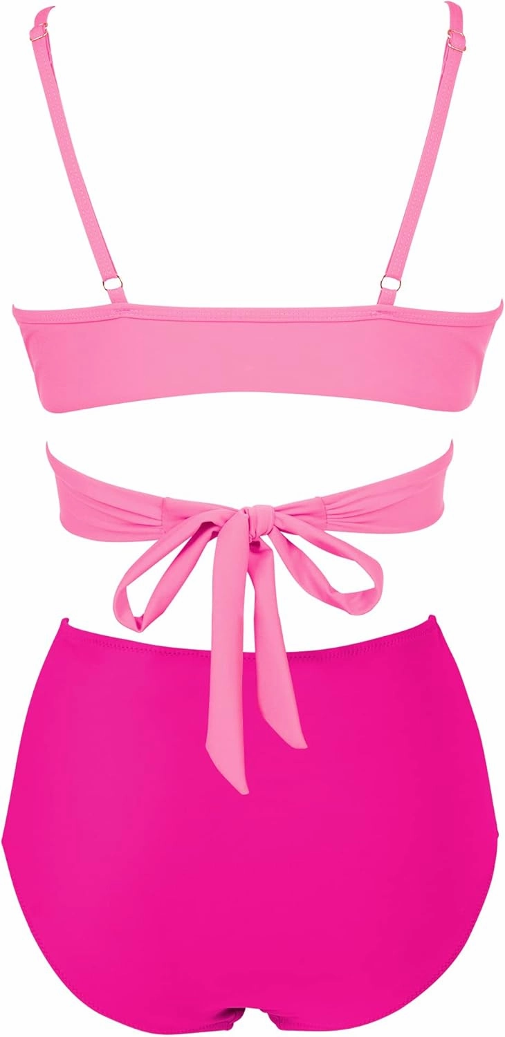 SUUKSESS Women Wrap Bikini Set Push Up High Waisted 2 Piece Swimsuits