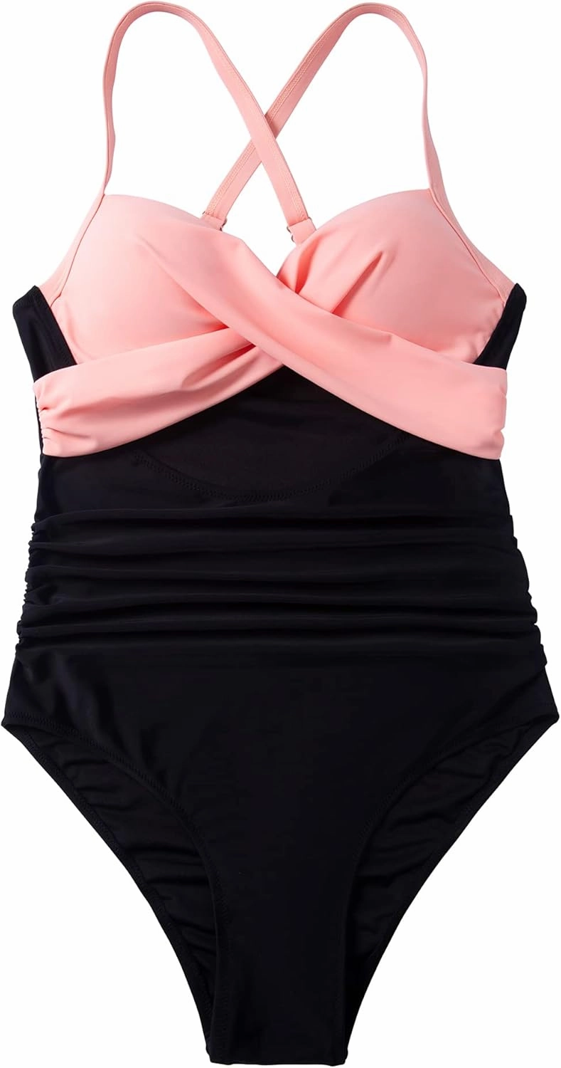 SUUKSESS Women Wrap Cut Out One Piece Swimsuit High Waisted Monokini Bathing Suit