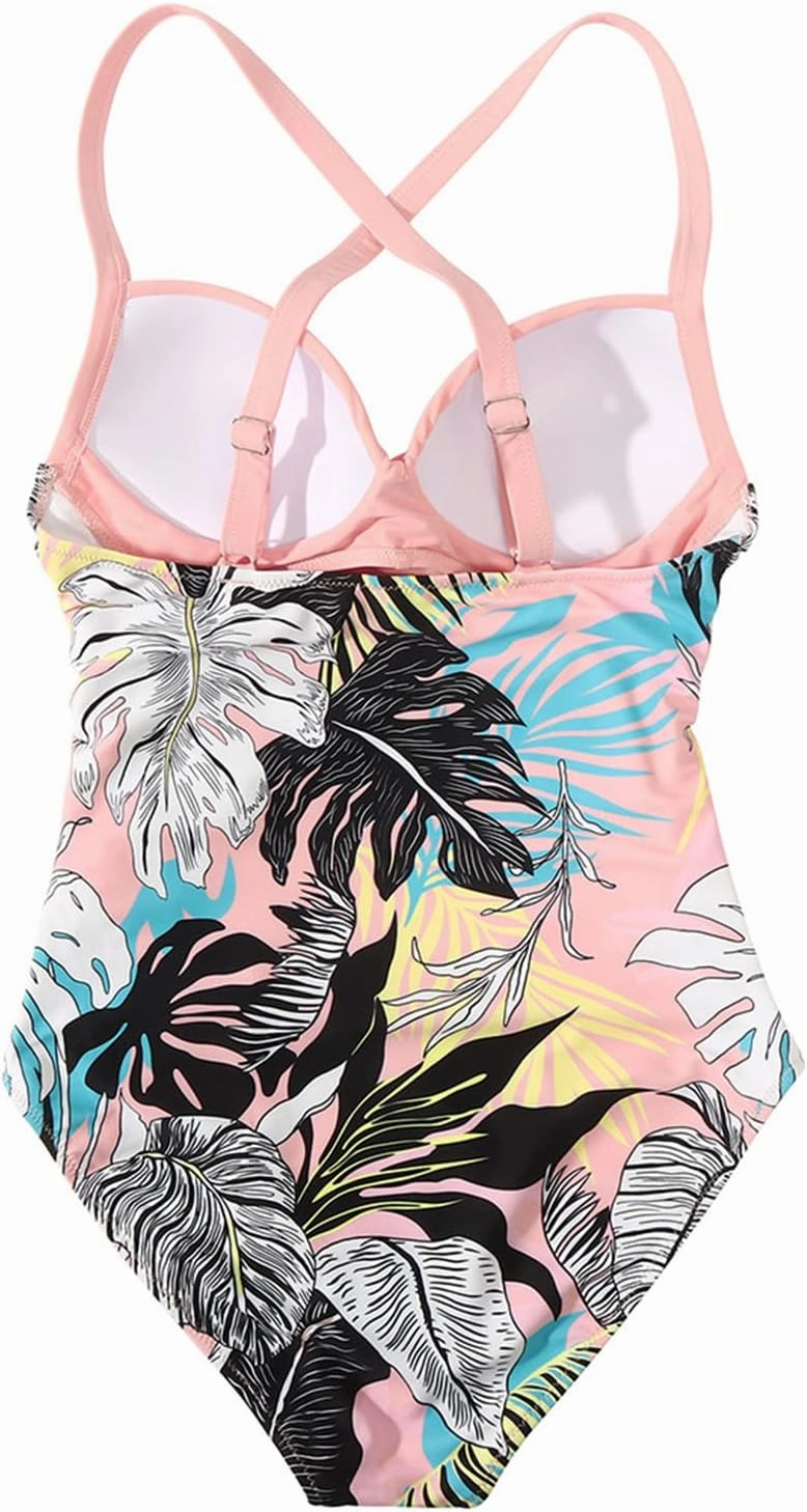 SUUKSESS Women Wrap Cut Out One Piece Swimsuit High Waisted Monokini Bathing Suit