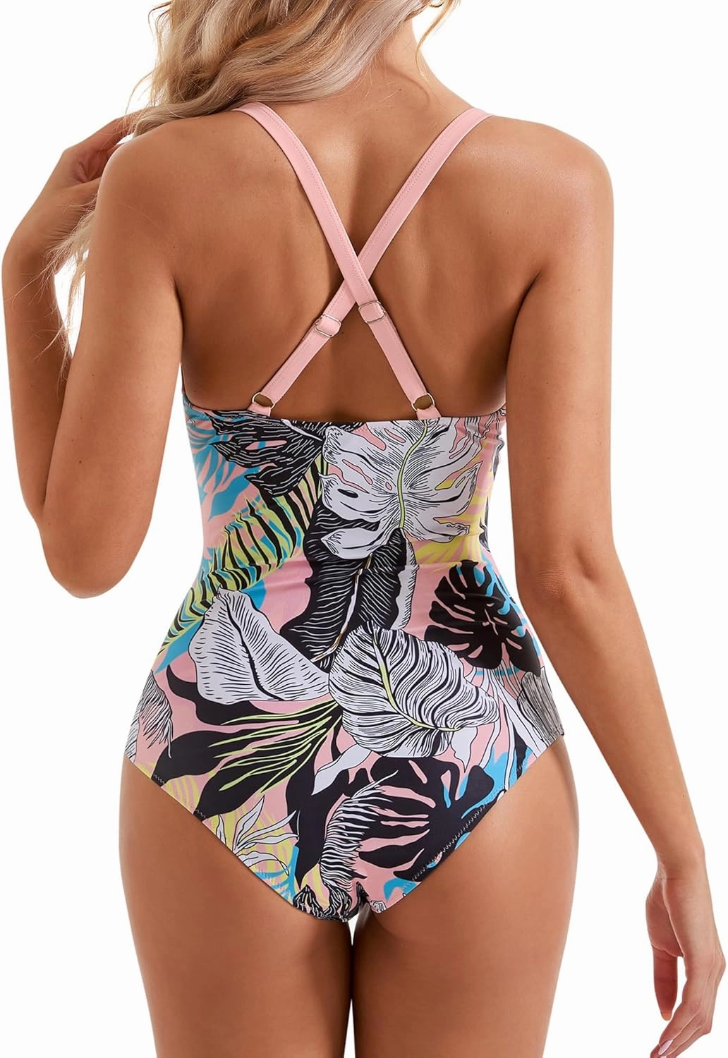 SUUKSESS Women Wrap Cut Out One Piece Swimsuit High Waisted Monokini Bathing Suit