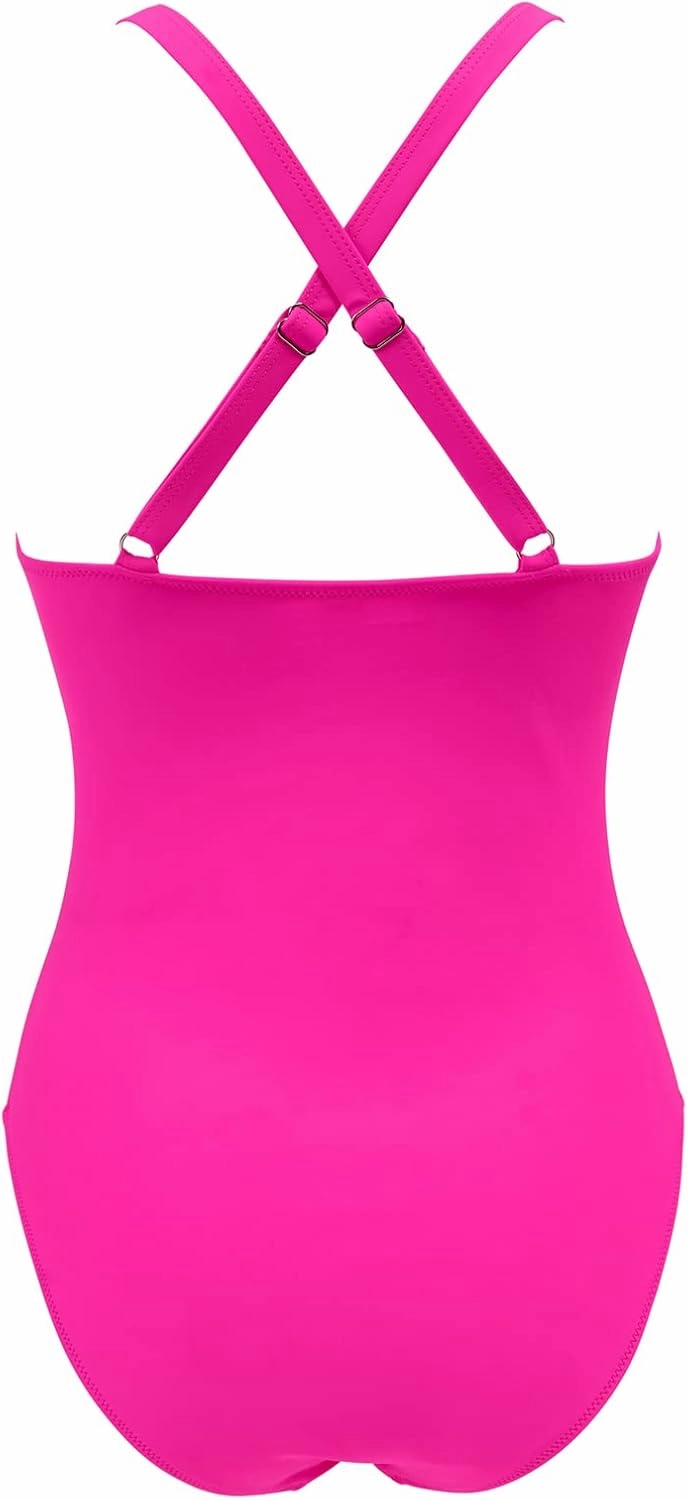 SUUKSESS Women Wrap Cut Out One Piece Swimsuit High Waisted Monokini Bathing Suit