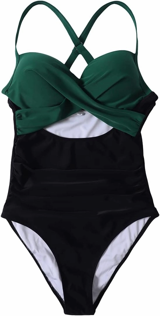 SUUKSESS Women Wrap Cut Out One Piece Swimsuit High Waisted Monokini Bathing Suit