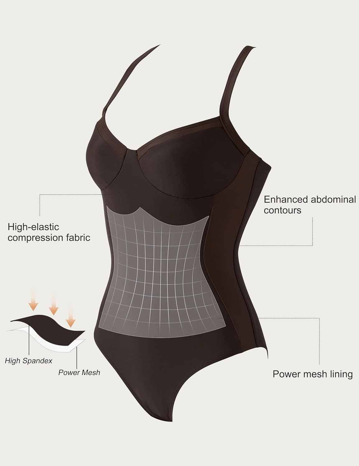 SUUKSESS Womens Tummy Control One Piece Swimsuit Sexy Crisscross Back Bathing Suit