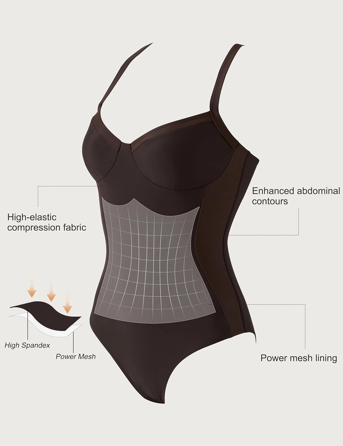 SUUKSESS Womens Tummy Control One Piece Swimsuit Sexy Crisscross Back Bathing Suit