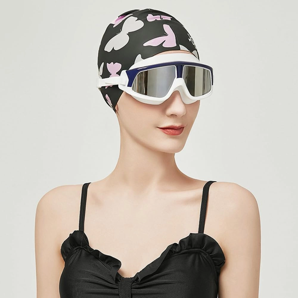 Swim Cap for Women & Men, YondestStars Silicone Swimming Cap Bathing Caps for Long & Short Hair, Swimming Accessories for Adult