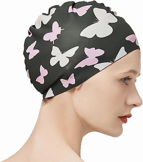 Swim Cap for Women & Men, YondestStars Silicone Swimming Cap Bathing Caps for Long & Short Hair, Swimming Accessories for Adult