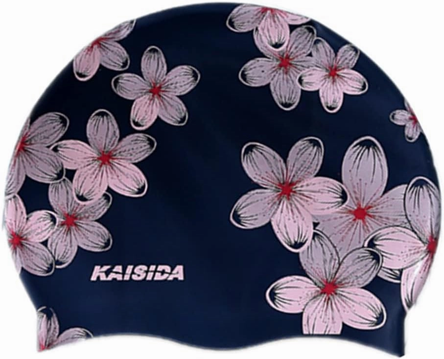 Swim Cap Women, Silicone Swimming Caps for Long Hair Anti Slip Waterproof Swim Caps for Womens Adult, Comfortable Bathing Cap Swimming Hats Fit for Curly Short Medium Long Thick Hairs Blue