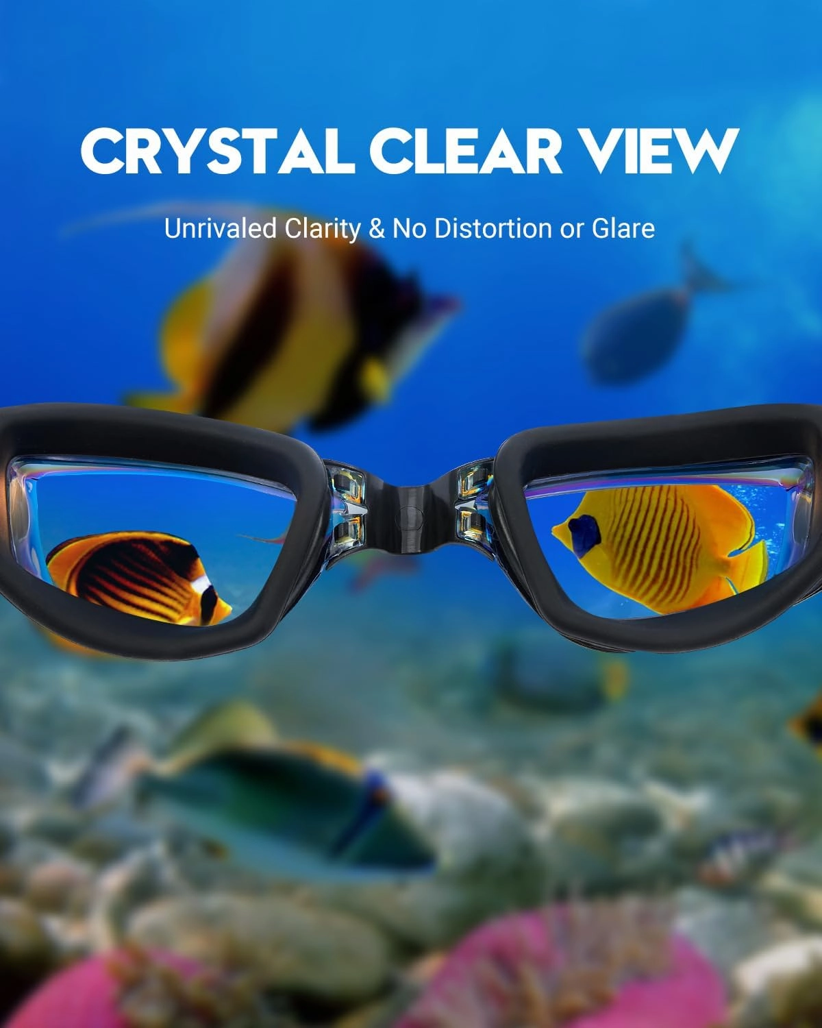 Swim Goggles 2 Pack Anti Fog Swimming Goggles, No Leaking UV Protection Pool Goggles for Adult Men Women Youth 