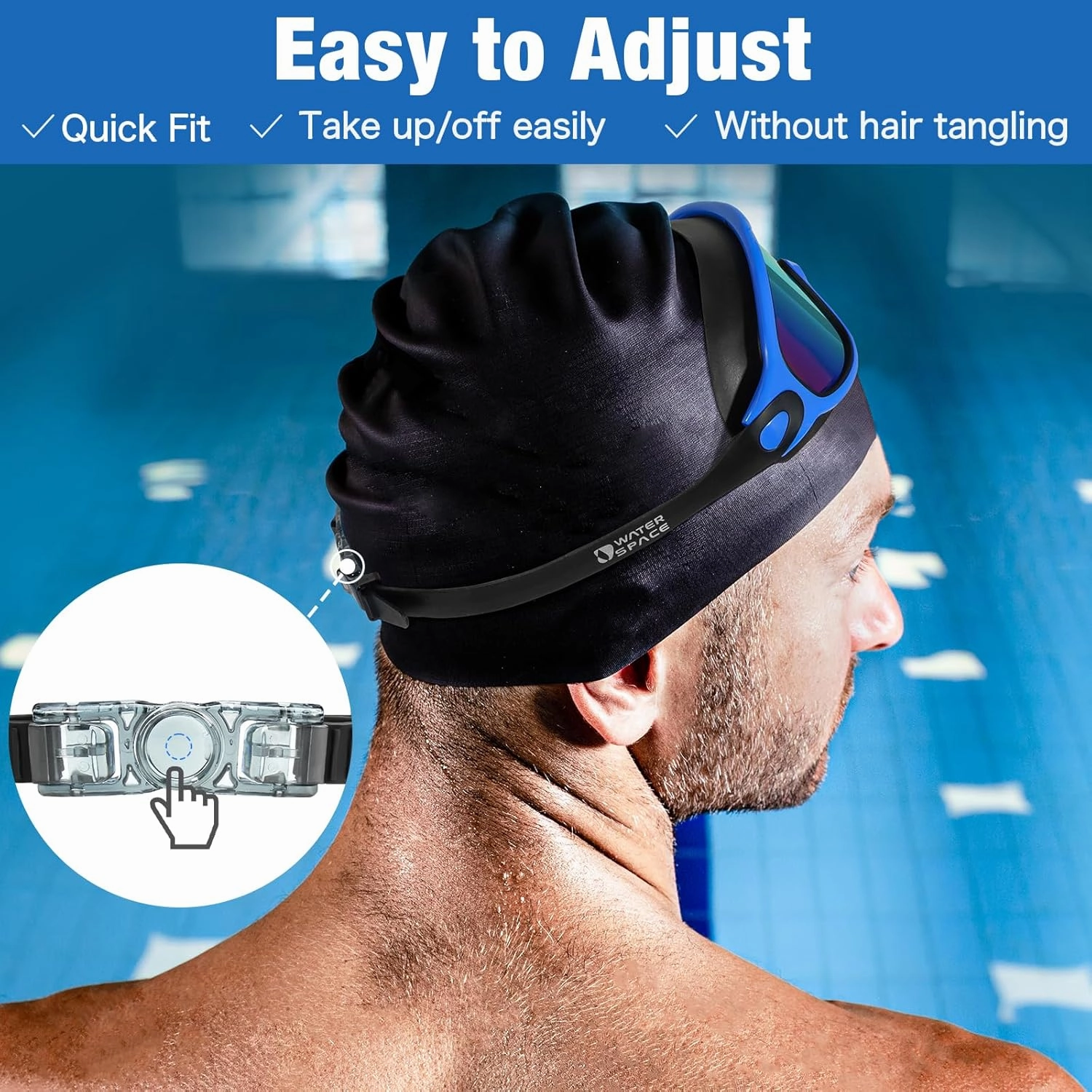 Swim Goggles 2 Pack for Adult Men Women, Anti-fog UV Protection No Leak 180 Wide View Clear Vision Pool Goggles