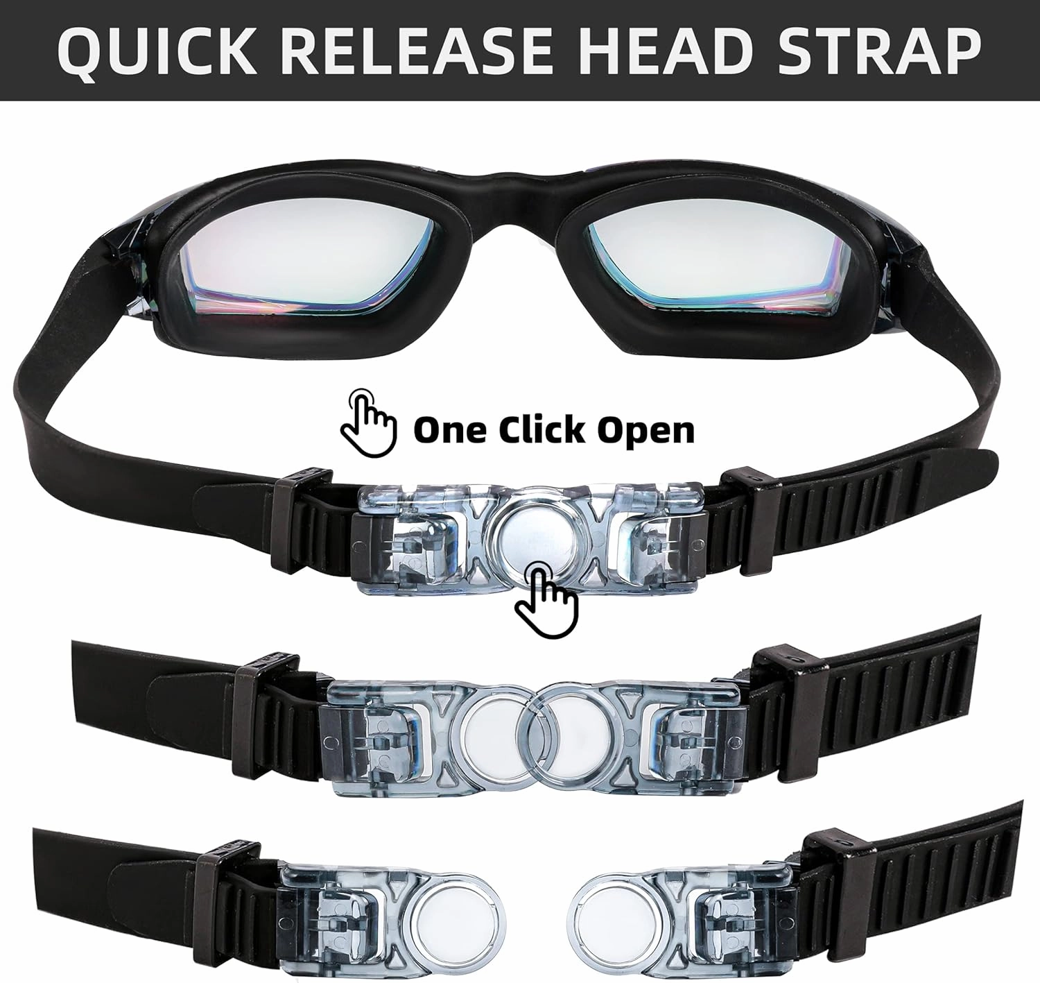 Swim Goggles, 2 Pack Swimming Goggles Anti Fog No Leaking For Adult Women Men Youth