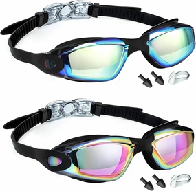 Swim Goggles, 2 Pack Swimming Goggles Anti Fog No Leaking For Adult Women Men Youth