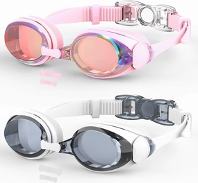 Swim Goggles,2Pack Swimming Goggles for Men Women Adults Youth Anti Fog/No Leak/Clear Vision/UV Protection