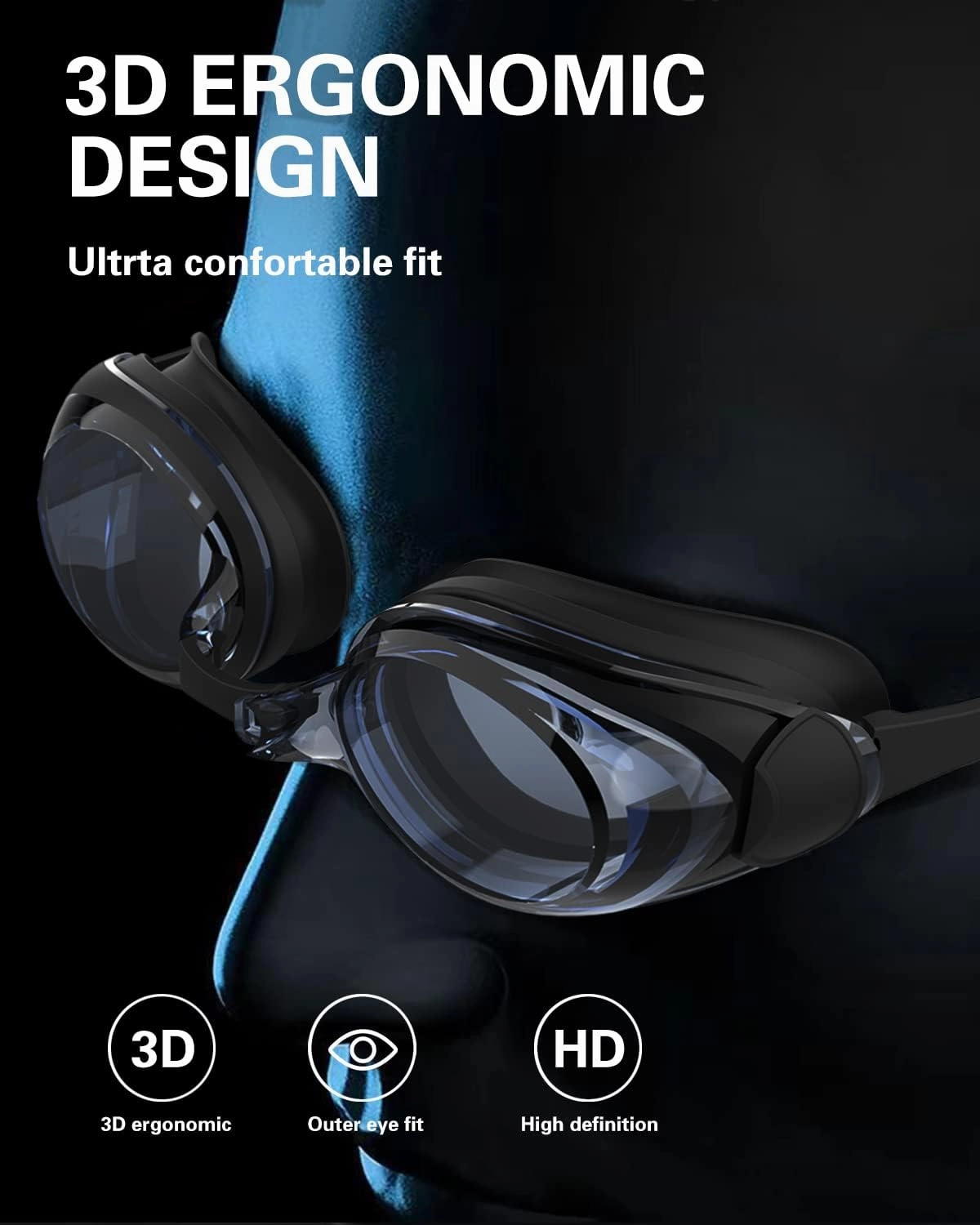 Swim Goggles,2Pack Swimming Goggles for Men Women Adults Youth Anti Fog/No Leak/Clear Vision/UV Protection