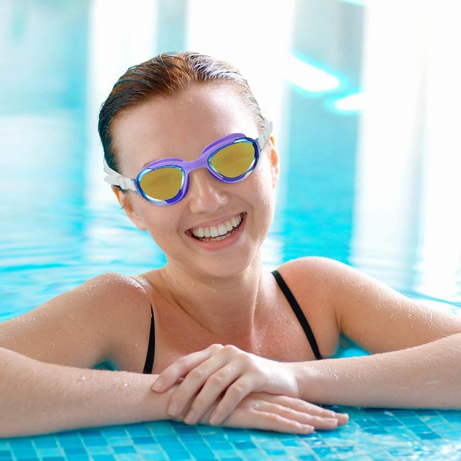 Swim Goggles, Adult Swimming Goggles Mirrored, Comfort For Men Women