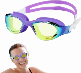 Swim Goggles, Adult Swimming Goggles Mirrored, Comfort For Men Women