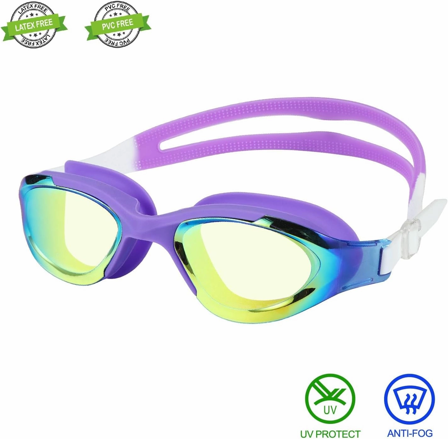 Swim Goggles, Adult Swimming Goggles Mirrored, Comfort For Men Women