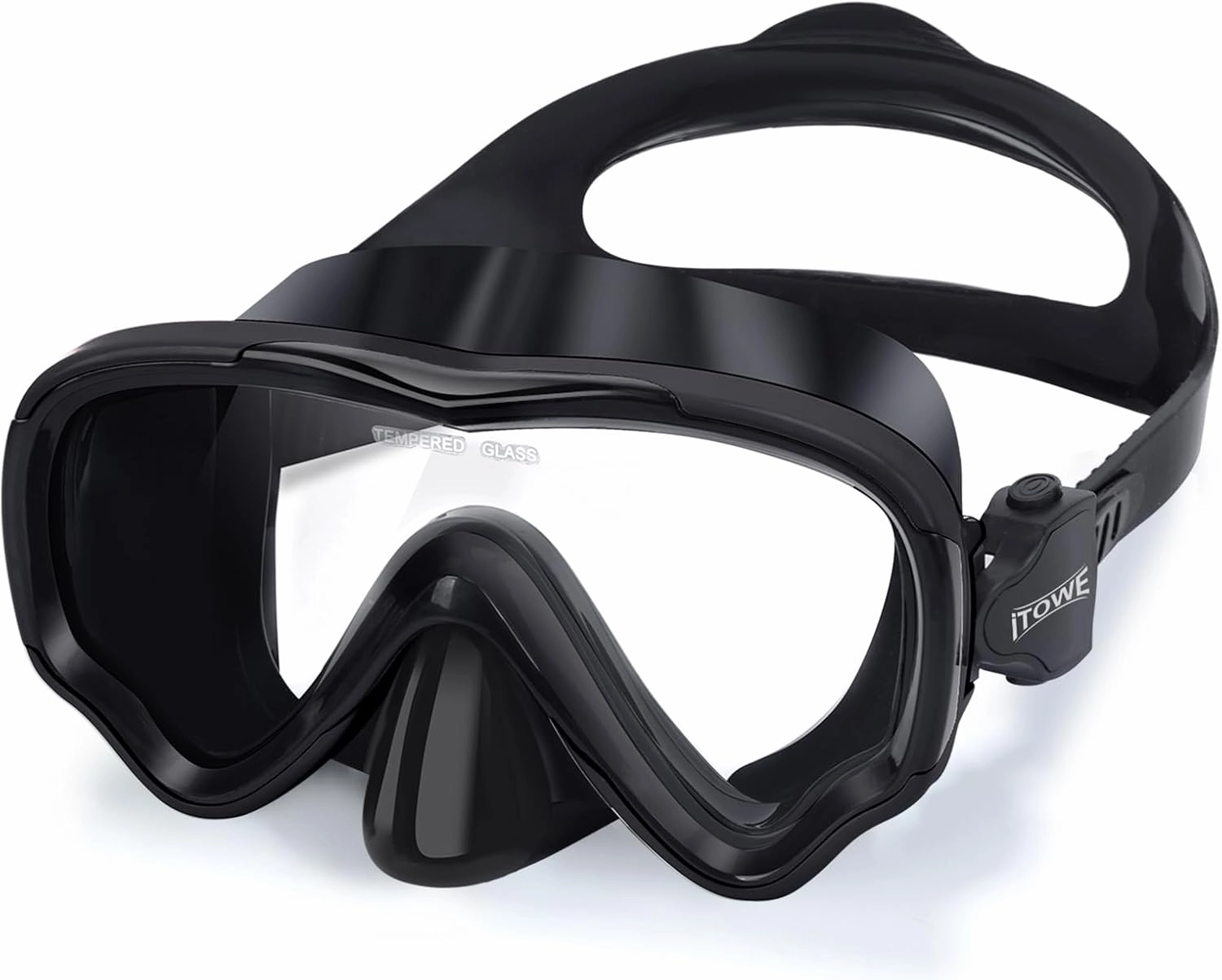 Swim Goggles for Adult Men Women with Nose Cover, Tempered Glass 180Clear View Swimming Mask Pool Water Diving Goggle