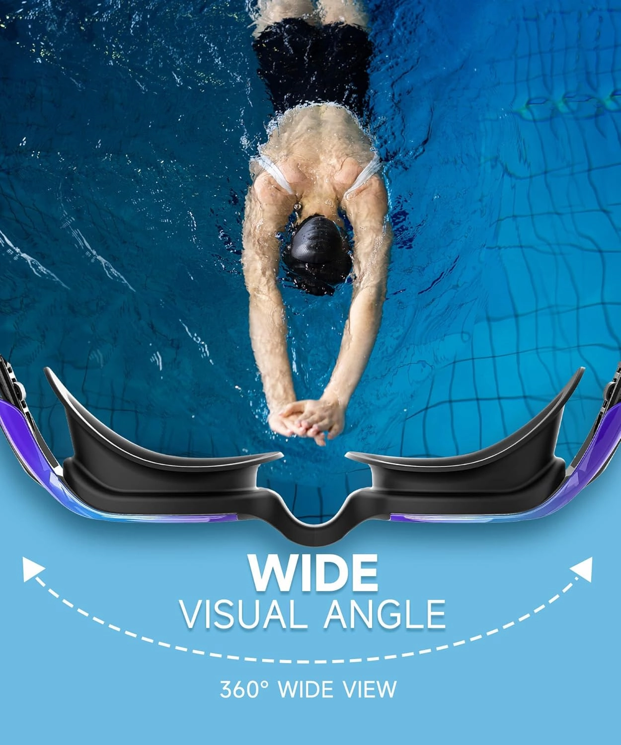 Swim-Goggles Men Goggles-Swimming-Adult Women: 3 Pack Unisex Anti-Fog Youth Swim Glasses Training UV400 Protection