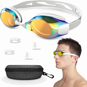 Swim Goggles Nearsighted,Swimming Goggles Shortsighted UV Protection for Women Men Adult Youth Leakproof