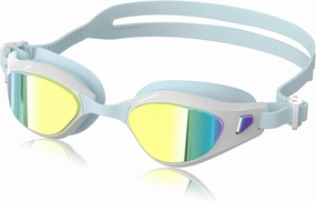Swim Goggles, Polarized Goggles Swimming for Adult Men Women Youth Anti Fog Anti UV No Leakage HD Wide View