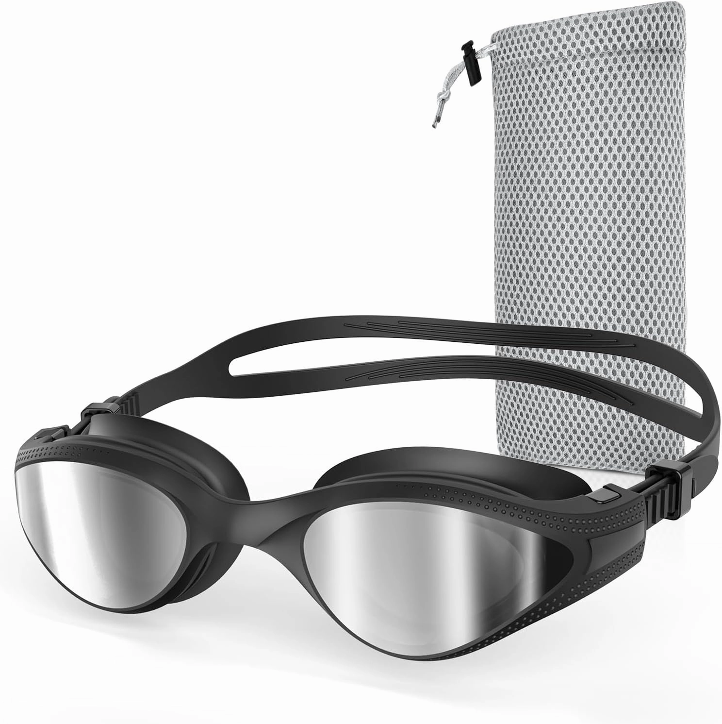 Swim Goggles, Polarized Swimming Goggles, Anti-Fog No Leaking Anti UV for Men Women Adult Youth with Storage Bag