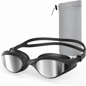 Swim Goggles, Polarized Swimming Goggles, Anti-Fog No Leaking Anti UV for Men Women Adult Youth with Storage Bag
