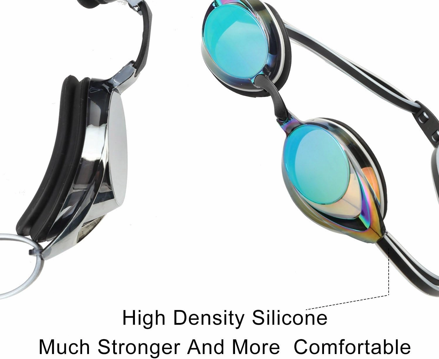 Swim Goggles, Swimming Goggles 2 Pack Anti Fog UV Protection No Leaking for Adult, Men, Women, Youth