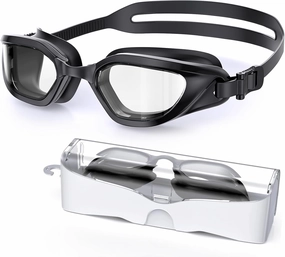 Swim Goggles, Unisex Adult Swimming Goggles Anti Fog Anti UV No Leakage Wide View for Men Women Youth
