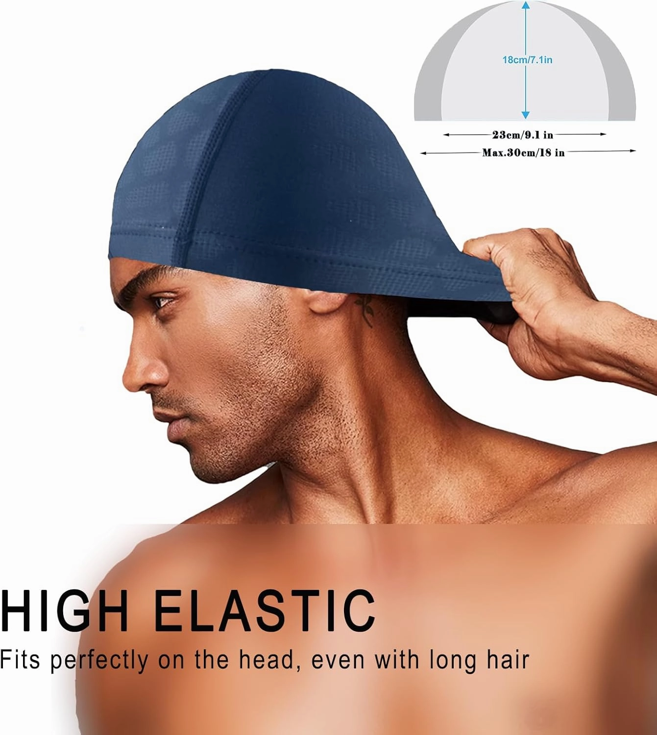 Swimming Cap for Men&Women Lycra Fabric Swim Cap Kids Comfortable, Breathable, High Elasticity