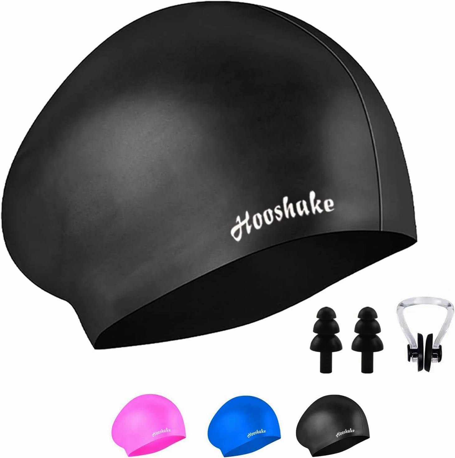 Swimming Cap,Silicone Swim Cap Suitable for Women & Men with Short and Long Hair - 1PCS