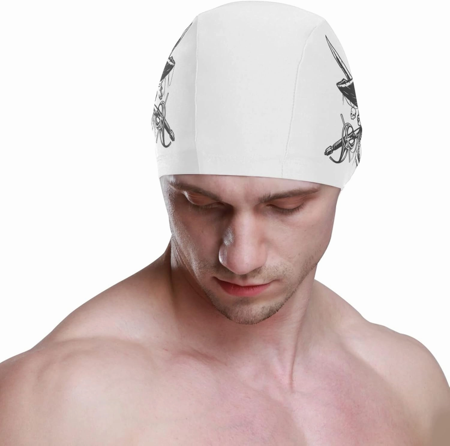 Swimming Cap Unisex Adult Swim Cap Funny Animal Pattern for Men Women Polyester