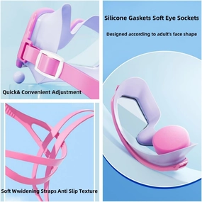 Swimming Mask for Adult Men Women, Wide View Beach Swim Goggles & Mask, Anti Fog 180 Clear No Leaking